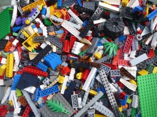 LEGO 1000 Bricks Blocks Baseplates Wheels CITY TOWN BULK Lot K8 Bricks 