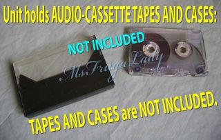 Yellow Brown Black Audio Cassette Tape Case 40 64 Holder Rotating 