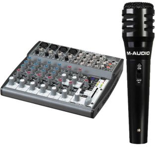   XENYX 1202FX 12 Channel Audio Mixer w M Audio Broadcast Mic