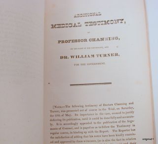 1833 Trial Ephraim Avery Medical Testimony Channing Turner Murder 