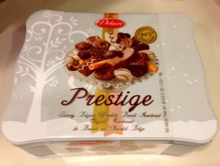   Prestige Belgium Biscuit Cookie Assortment White Tin 3 Lbs. BRAND NEW