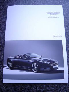 Aston Martin DBS UB 2010 Sales Brochure RARE