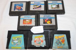 Atari 5200 Lot of 8 Games Q Bert Popeye Frogger Centipede Super 