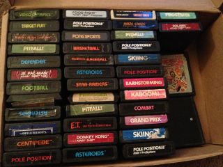 HUGE Lot of 41 Atari 2600 5200 7800 (?) Games HTF Rare Games Vintage 