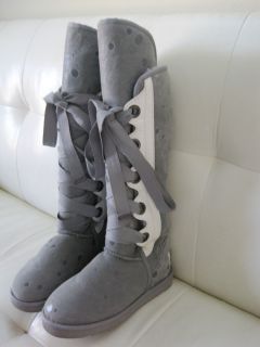 Australia Luxe Collective 6 Grey Tall Shearling Fur Boot Nomad Moon 