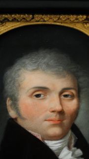 Finest Antique Pastel Portrait Painting of Gentleman