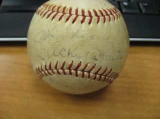 1966 NY Yankees Team Autograph Baseball Mantle Maris