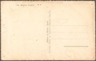 Brigitte Auber Original Signed Postcard Aprox 1950S
