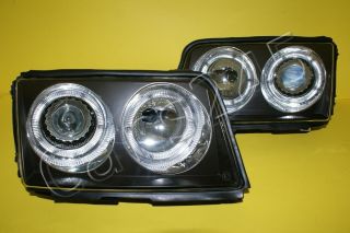 AUDI 100 1991 1994 C4 Clear Black LED HeadLights Front lamps SET Left 