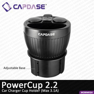 product name capdase car charger cup mount holder dual usb dual 