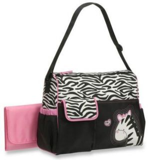 Baby Boom Zebra Duffle Style Adjustable Shoulder Strap Diaper Bag New 