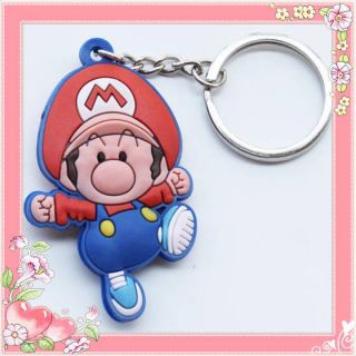 Nintendo Super Mario Baby Mario Rubber Key Chain Ring Accessories 