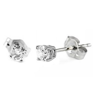 10 carat round baby diamond earrings studs platinum no jewelry box 