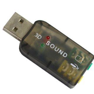 USB 2 0 Audio Sound Card Adapter Mic for Laptop PC