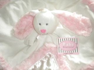 Rashti Baby Starters White Bunny Snuggle Buddy Security Blanket Lovey 