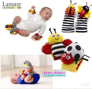 Baby Toys Lamaze Wrist Watch Rattles Foot Socks Rattles Hands Feet 