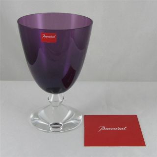 Baccarat CRYSTAL Vega AMETHYST Water Goblet New Mint Condition 