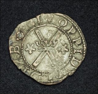 1567 Scotland Queen Mary Stuart Scarce Billon Bawbee Coin VF