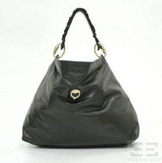 gucci black leather large sabrina shoulder bag