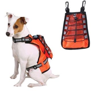 Medium Safety Vest Backpack Drink Holder Dog Walking Hiking Training 
