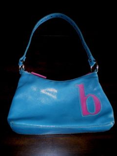 Initial B Handbag Purse Letter B Turquoise Pink Mixit