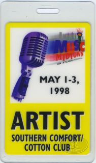   Cinderella Music Midtown Festival 1998 Laminated Backstage Pass