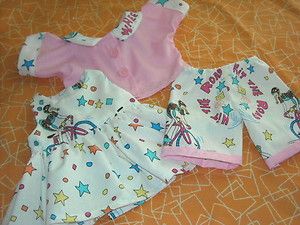 Doll Clothes 14 16 CABBAGE PATCH Dolls Bitty Baby BICYCLE STARS 3 PC
