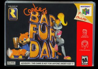 N64 Conkers Bad Fur Day Plastic Case for Collectors not A Game or Box 