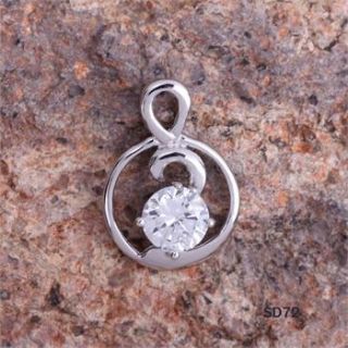 Beauty Dolphin 925 Sterling Silver Crystal Charm Pendant Necklace 