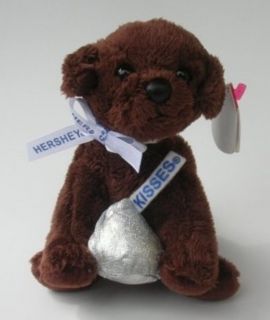 2007 TY Beanie Baby CHOCOLATE KISS Plush Brown PUPPY DOG Hershey Kiss 