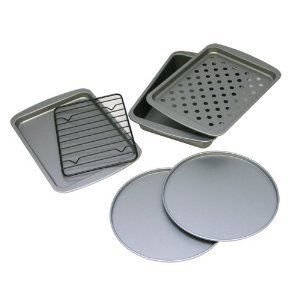 Piece Nonstick Bakeware Set for Toaster Ovens Baking Broil Pan Sheet 