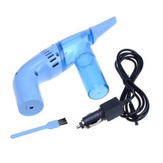 Blue Mini Electric Bagless Vacuum Cleaner with Car Charger
