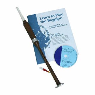 New Learn to Play Bagpipes kit with Practice Chanter CD Book and Reed 