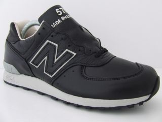 Mens New Balance Trainers 576 BKU Black Leather Deadstock Sneakers 