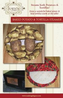 Baked Potato Tortilla Steamer Microwave Bag Pattern