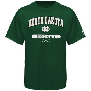Russell North Dakota Fighting Sioux Green Hockey T Shirt