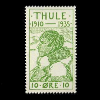 1935 THULE VIEWS OF GREENLAND LOCAL STAMP MH F VF