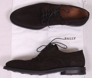 Bally Shoes $895 Dark Brown Scribe Gotha Handmade Derby Dress Shoe 9 