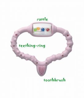 CURAPROX CURABaby Teething Ring Baby Toothbrush Rattle Teether