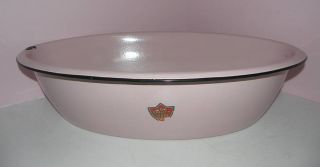 Vintage Baby Bath Tub Enamel Porcelain Pink