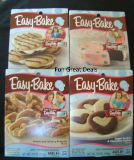 Easy Bake Oven 4 Pack Combo Smores Cake Sugar Chocolate Cookie Pretzel 