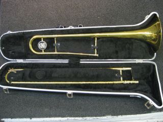 KING 606 TROMBONE USA VINCENT BACH 6 1 2 AL MOUTH PIECE AND CASE