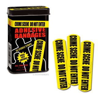 Crime Scene Bandages Band Aids CSI Dexter Novelty Gift Fun