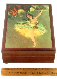 RARE Vintage Ballet Degas Reuge Music Box Love Is A Many Splendored 