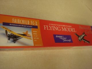 Dumas Fairchild FC 2 Balsa Wood Flying Model Airplane Kit Factory 