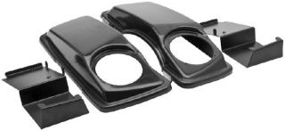 New Rock N Ride Premium Bagger Audio System Black Saddlebag Lids 