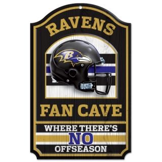 Baltimore Ravens Fan Cave Wood Sign New NFL 11 x 17