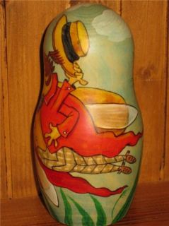 Russian Hand Painted Nesting Doll Thumbelina Anderson Fairy Tale 