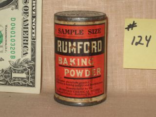Vintage Rumford Baking Powder Sample Size Tin RARE