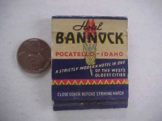 1940s Era Pocatello Idaho Hotel Bannock Chief Tyhee American Indian 